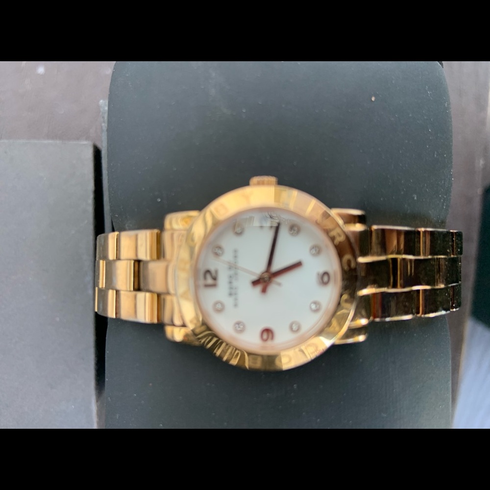 Marc by Marc Jacobs gold tone Amy watch
